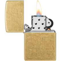 Zippo Street Brass 60006629 in Geschenk Verpackung